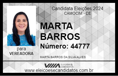 Candidato MARTA BARROS 2024 - CAMOCIM - Eleições