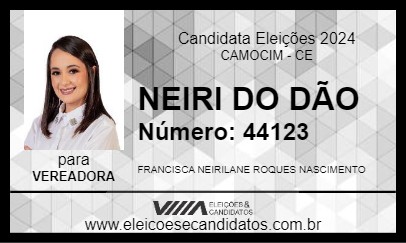 Candidato NEIRI DO DÃO 2024 - CAMOCIM - Eleições