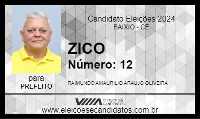 Candidato ZICO 2024 - BAIXIO - Eleições