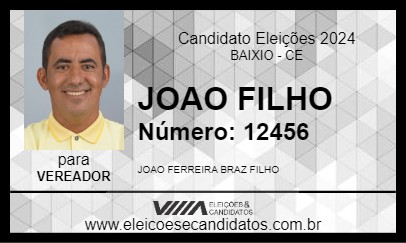 Candidato JOAO FILHO 2024 - BAIXIO - Eleições