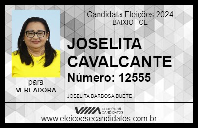 Candidato JOSELITA CAVALCANTE 2024 - BAIXIO - Eleições