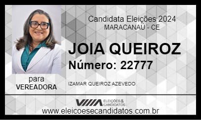 Candidato JOIA QUEIROZ 2024 - MARACANAÚ - Eleições