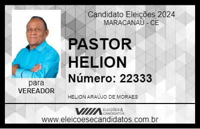 Candidato PASTOR HELION 2024 - MARACANAÚ - Eleições