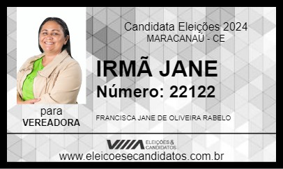 Candidato IRMÃ JANE 2024 - MARACANAÚ - Eleições