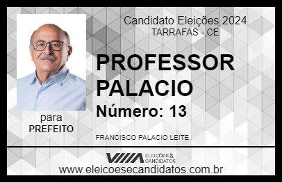 Candidato PROFESSOR PALACIO 2024 - TARRAFAS - Eleições