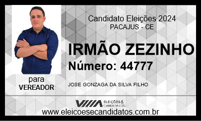 Candidato IRMÃO ZEZINHO 2024 - PACAJUS - Eleições