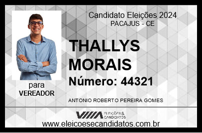 Candidato THALLYS MORAIS 2024 - PACAJUS - Eleições