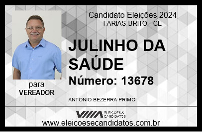 Candidato JULINHO DA SAÚDE 2024 - FARIAS BRITO - Eleições