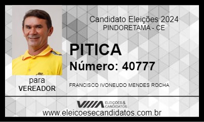 Candidato PITICA 2024 - PINDORETAMA - Eleições