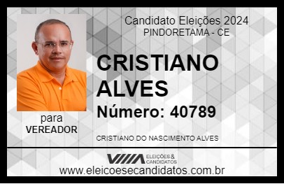 Candidato CRISTIANO ALVES 2024 - PINDORETAMA - Eleições