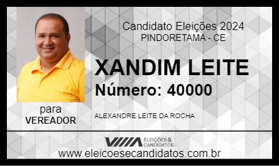 Candidato XANDIM LEITE 2024 - PINDORETAMA - Eleições