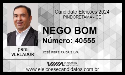 Candidato NEGO BOM 2024 - PINDORETAMA - Eleições