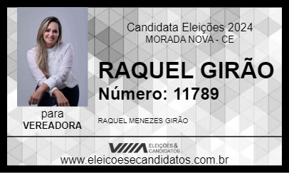 Candidato RAQUEL GIRÃO 2024 - MORADA NOVA - Eleições