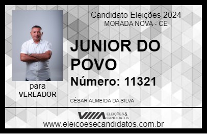 Candidato JUNIOR DO POVO 2024 - MORADA NOVA - Eleições