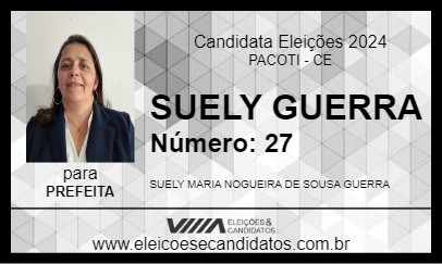 Candidato SUELY GUERRA 2024 - PACOTI - Eleições