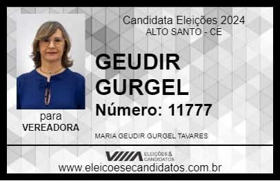 Candidato GEUDIR GURGEL 2024 - ALTO SANTO - Eleições