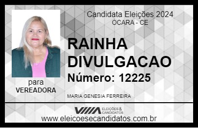 Candidato RAINHA DIVULGACAO 2024 - OCARA - Eleições