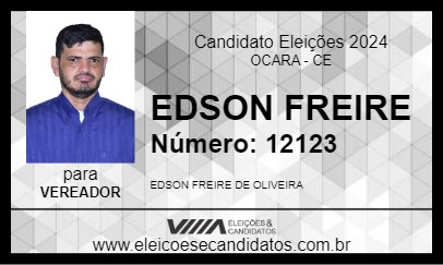 Candidato EDSON FREIRE 2024 - OCARA - Eleições