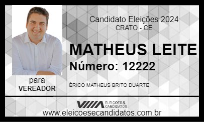 Candidato MATHEUS LEITE 2024 - CRATO - Eleições