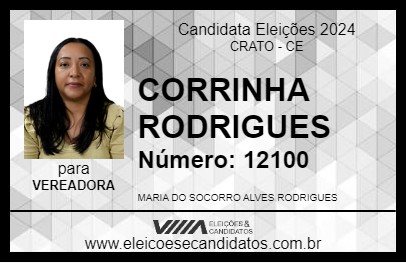 Candidato CORRINHA RODRIGUES 2024 - CRATO - Eleições