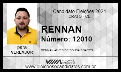 Candidato RENNAN 2024 - CRATO - Eleições