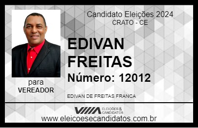 Candidato EDIVAN FREITAS 2024 - CRATO - Eleições