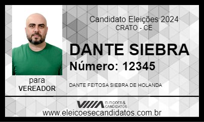 Candidato DANTE SIEBRA 2024 - CRATO - Eleições