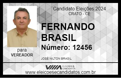 Candidato FERNANDO BRASIL 2024 - CRATO - Eleições