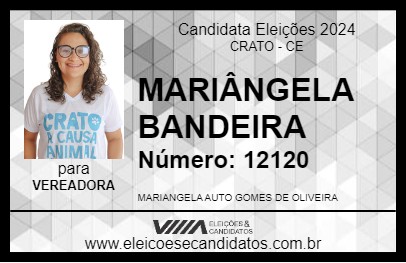 Candidato MARIÂNGELA BANDEIRA 2024 - CRATO - Eleições