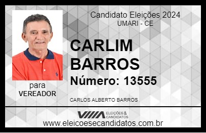 Candidato CARLIM BARROS 2024 - UMARI - Eleições