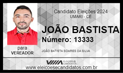 Candidato JOÃO BASTISTA 2024 - UMARI - Eleições