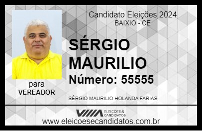 Candidato SÉRGIO MAURILIO 2024 - BAIXIO - Eleições