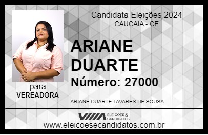 Candidato ARIANE DUARTE 2024 - CAUCAIA - Eleições