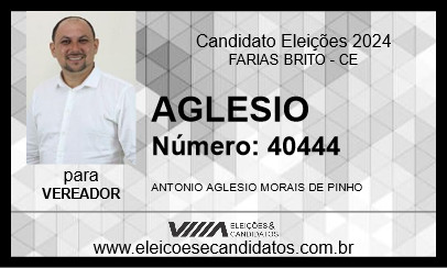 Candidato AGLESIO 2024 - FARIAS BRITO - Eleições