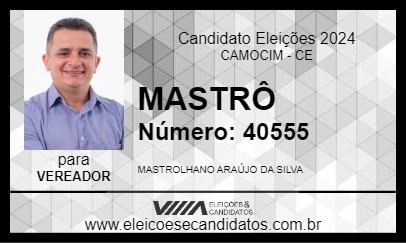 Candidato MASTRÔ 2024 - CAMOCIM - Eleições