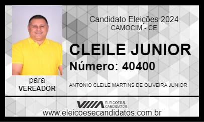 Candidato CLEILE JUNIOR 2024 - CAMOCIM - Eleições