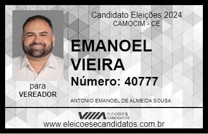 Candidato EMANOEL VIEIRA 2024 - CAMOCIM - Eleições