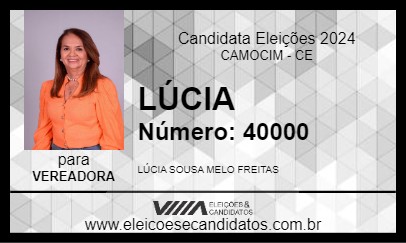 Candidato LÚCIA 2024 - CAMOCIM - Eleições