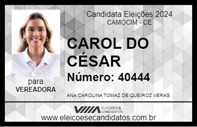 Candidato CAROL DO CÉSAR 2024 - CAMOCIM - Eleições