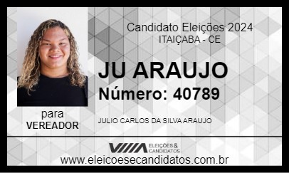 Candidato JU ARAUJO 2024 - ITAIÇABA - Eleições