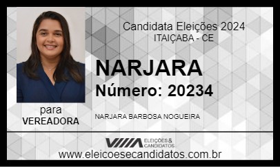 Candidato NARJARA 2024 - ITAIÇABA - Eleições