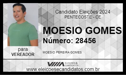 Candidato MOESIO GOMES 2024 - PENTECOSTE - Eleições