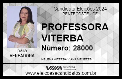 Candidato PROFESSORA VITERBA 2024 - PENTECOSTE - Eleições