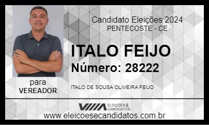 Candidato ITALO FEIJO 2024 - PENTECOSTE - Eleições