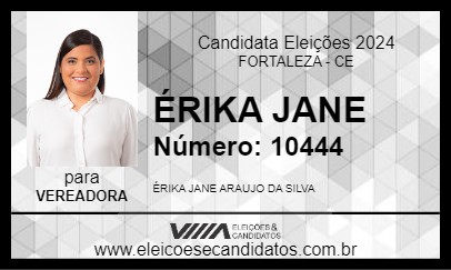 Candidato ÉRIKA JANE 2024 - FORTALEZA - Eleições