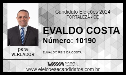 Candidato EVALDO COSTA 2024 - FORTALEZA - Eleições