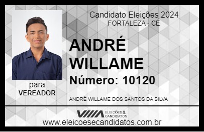 Candidato ANDRÉ WILLAME 2024 - FORTALEZA - Eleições