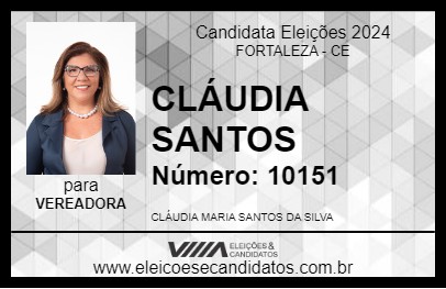 Candidato CLÁUDIA SANTOS 2024 - FORTALEZA - Eleições