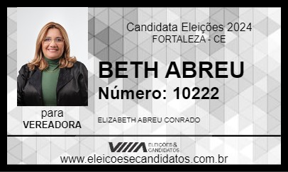 Candidato BETH ABREU 2024 - FORTALEZA - Eleições