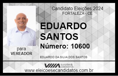 Candidato EDUARDO SANTOS 2024 - FORTALEZA - Eleições